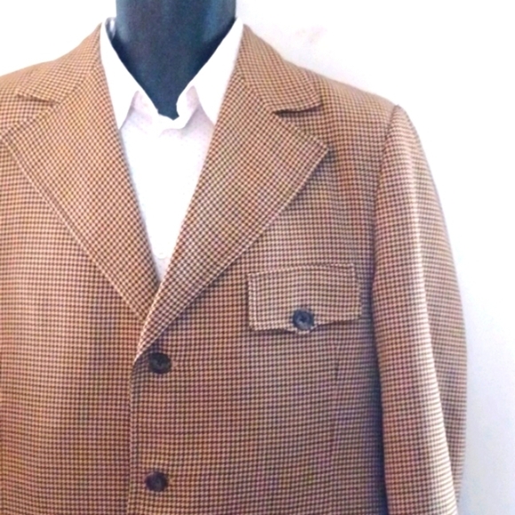 THE EXECUTIVE Vintage Check, Wide Lapel Blazer, 44R - Picture 3 of 9